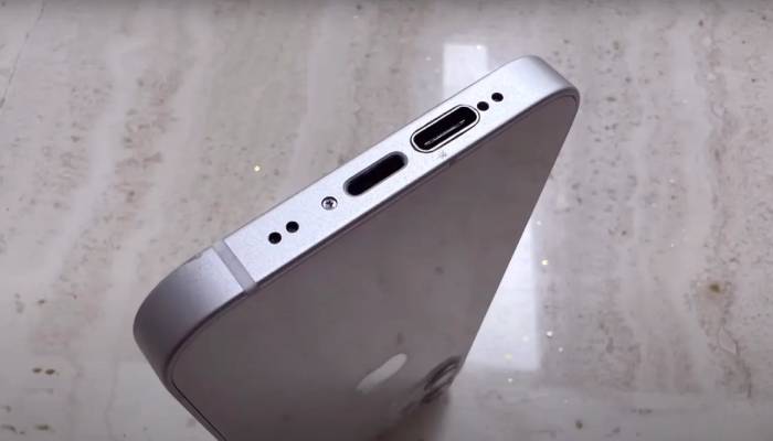 iPhone with Lightning and USB-C