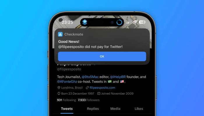 Find Twitter Blue subscription status by iOS Shortcut