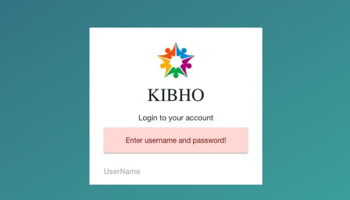 Kibho login