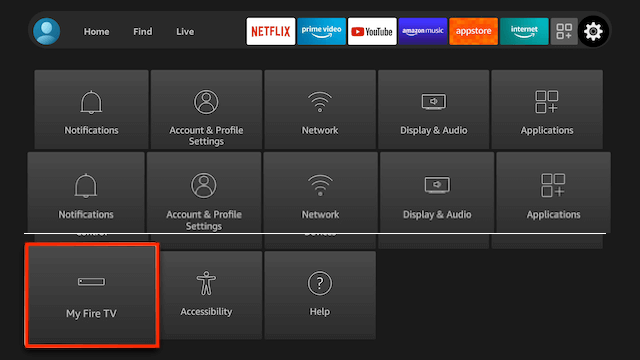 7 click on my fire tv